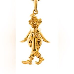BESPOKE 18K GOLD MOVABLE CLOWN PENDANT (supposedly from Dior to Jacques Benita)